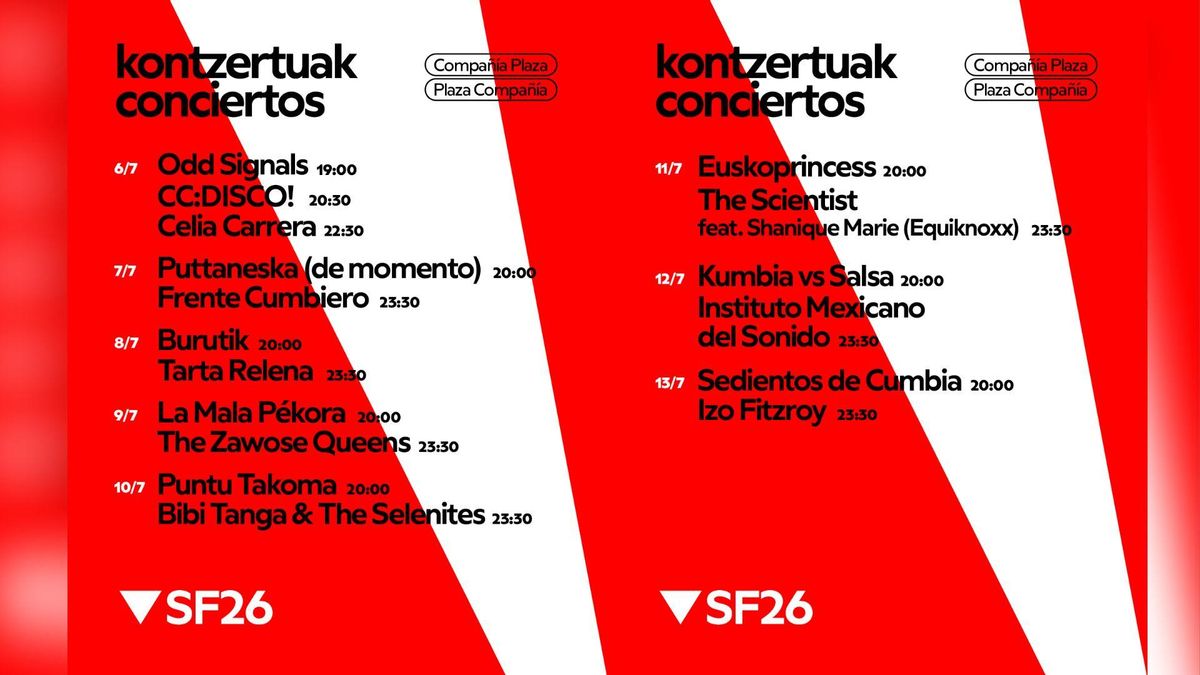 Conciertos de San Fermín 2026