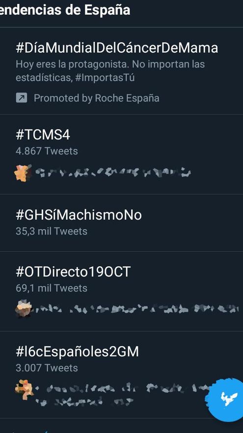Los TT en Twitter España este vieres 19 de octubre a las 23:05 horas