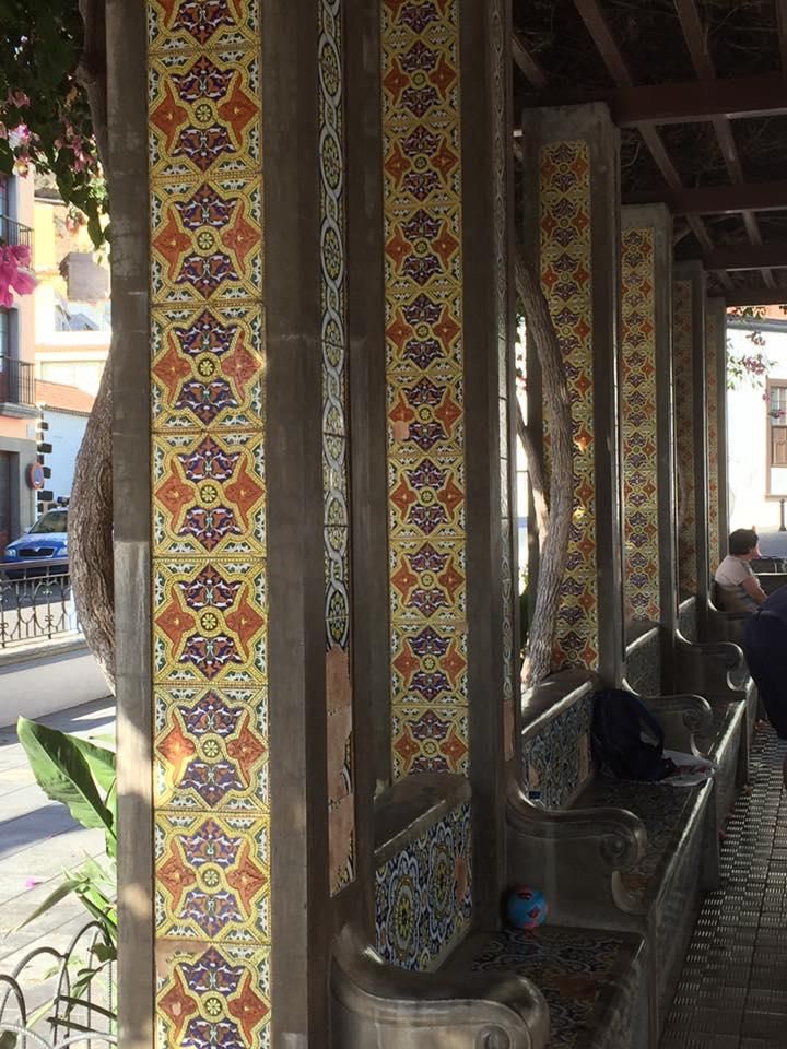 Pérgola de azulejos sevillanos de Tazacorte, 1932. Foto: MVH