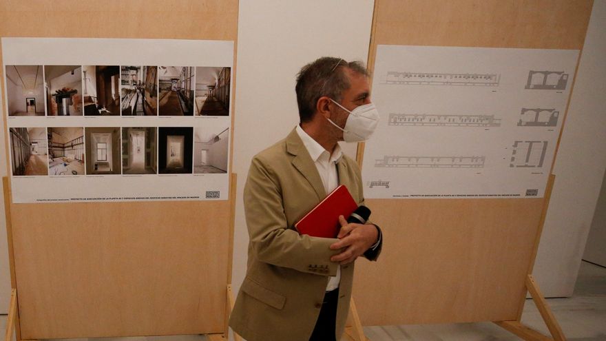 El director del Museo Reina Sofía, Manuel Borja-Villel, durante la presentación de la ampliación del museo en 2021.