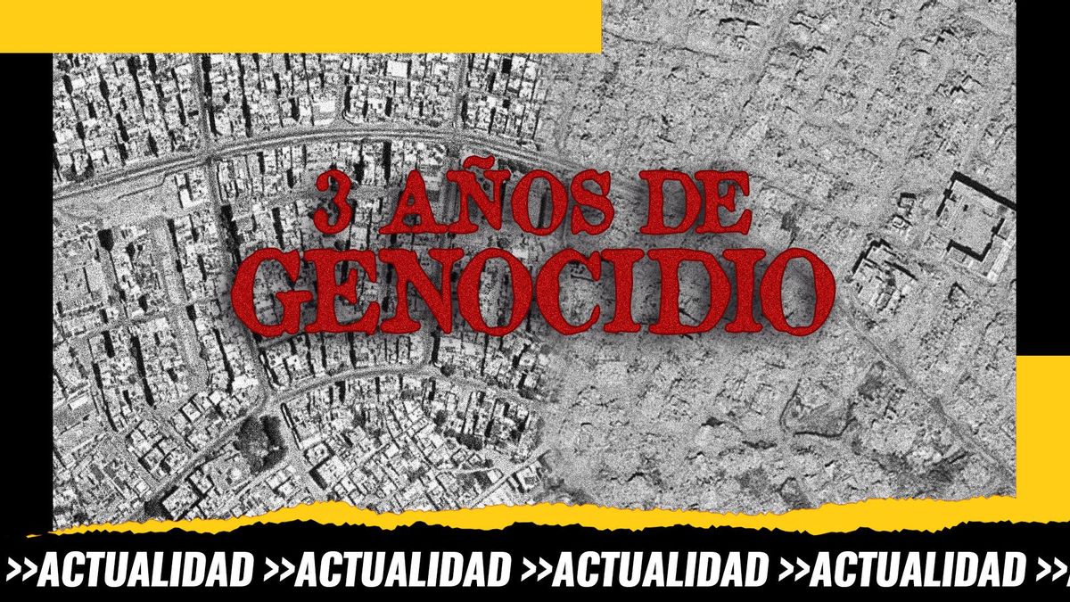 Montaje: a la izquierda una imagen aérea de Gaza en 2003 junto a la misma zona fotografiada en 2026 tras los bombardeos israelíes