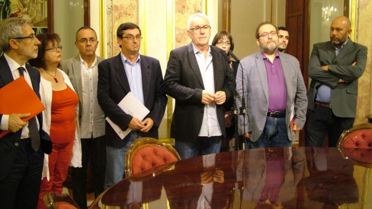 Los diputados de la Izquierda Plural han abandonado el Pleno del Congreso