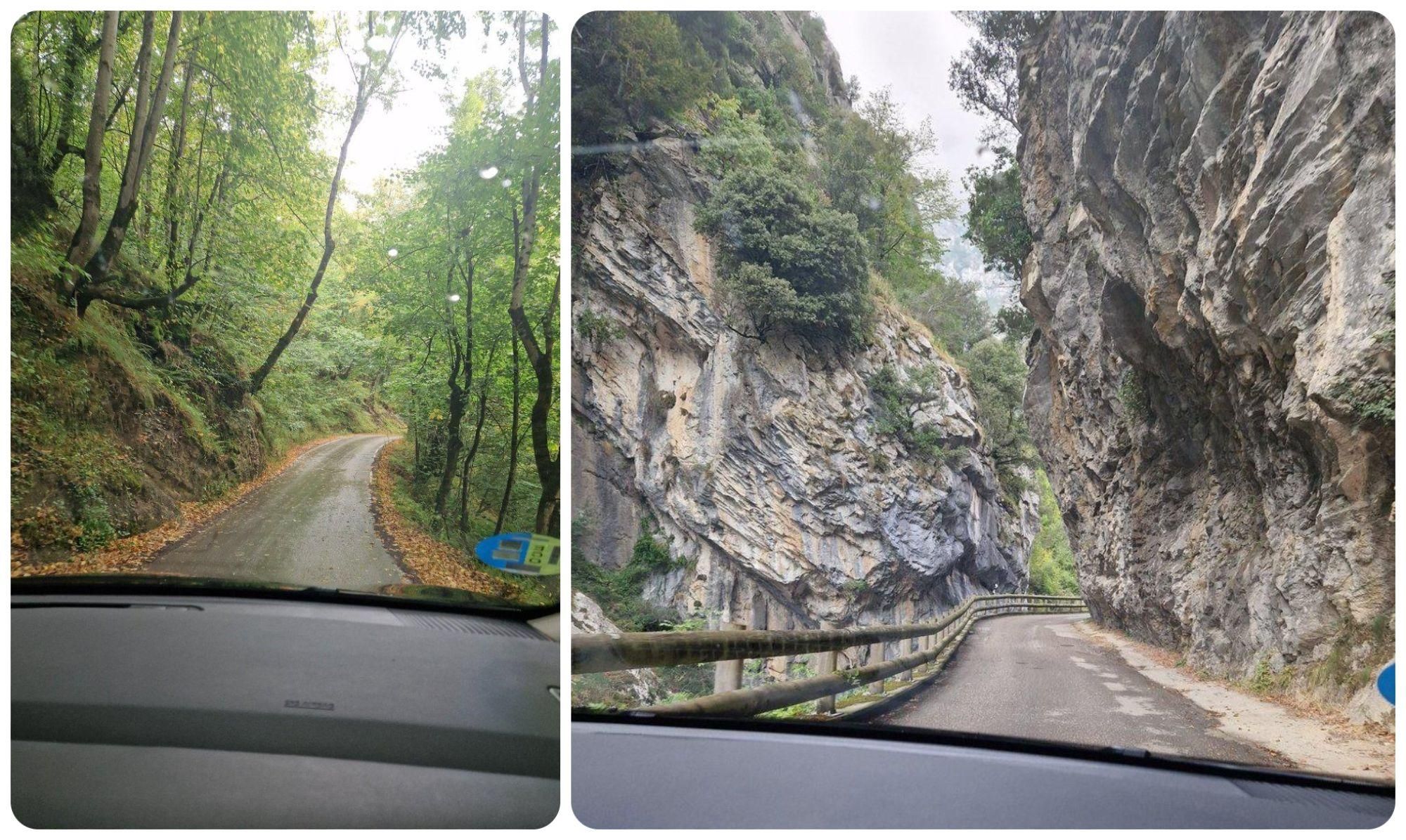 Carreteras en el munucipio de Posada de Valdeón, en Picos de Europa.