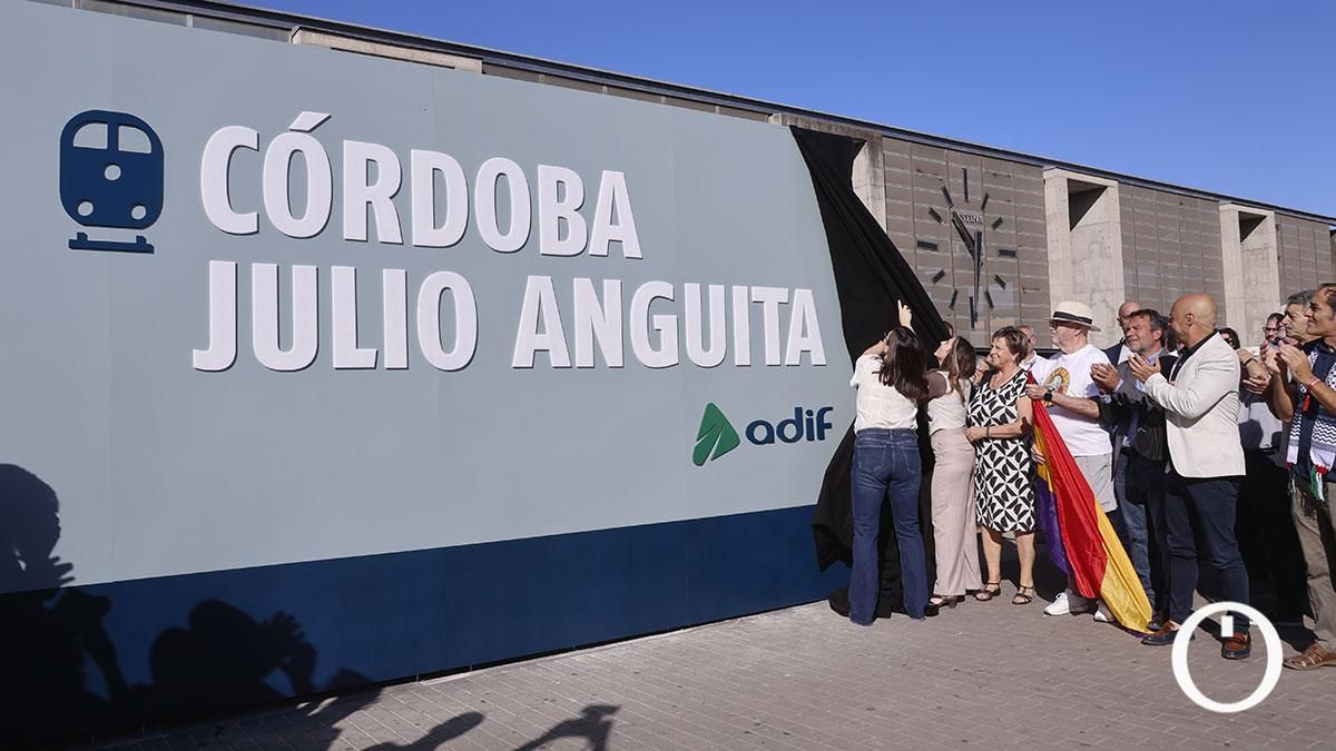 Presentación del cambio de la nueva denominación oficial de la Estación de Córdoba - Julio Anguita