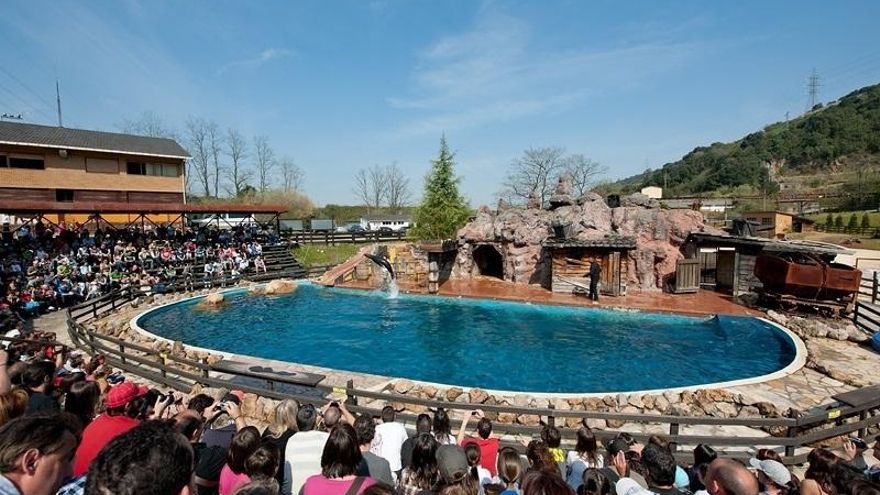 Recinto de leones marinos del parque de la Naturaleza de Cabárceno