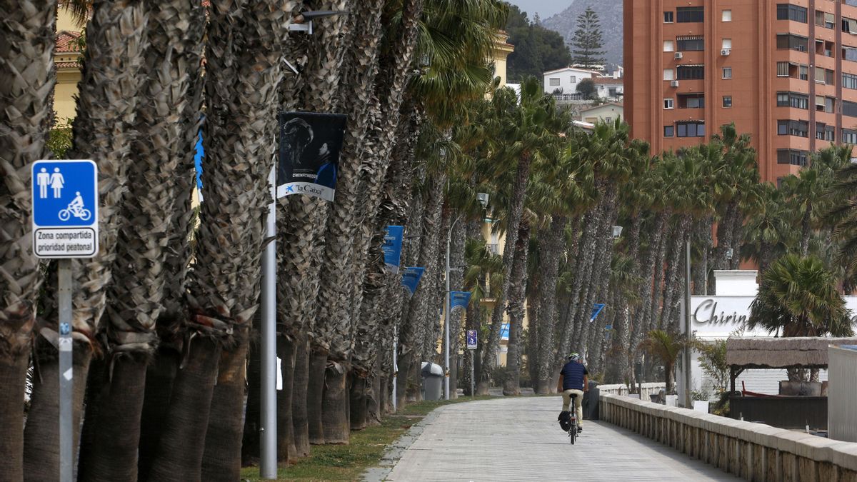 Archivo - Paseo marítimo de Málaga, entorno de la Malagueta