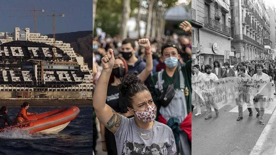 Activismo ambiental, las recientes manifestaciones en Vallecas y protestas por la insumisión en Barcelona