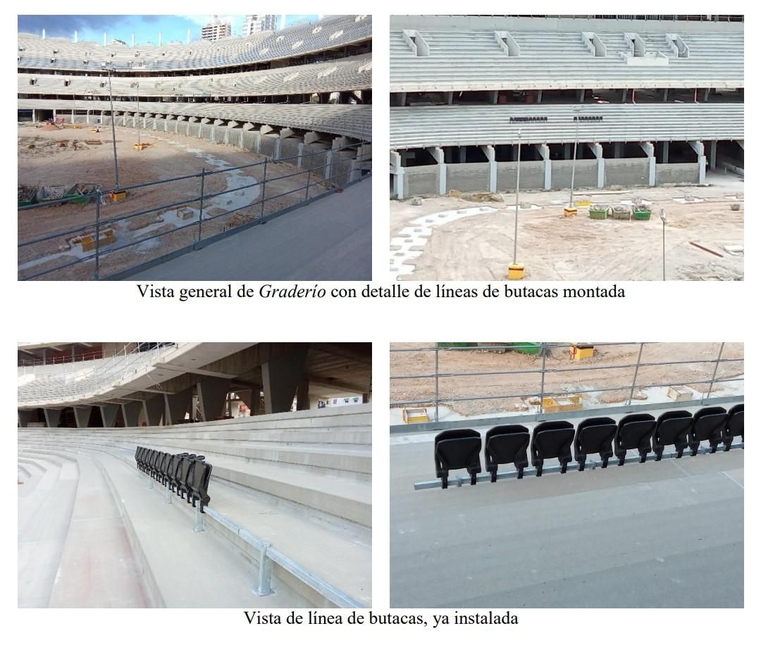 Imatges preses en la inspecció de l'Ajuntament a les obres del nou estadi.