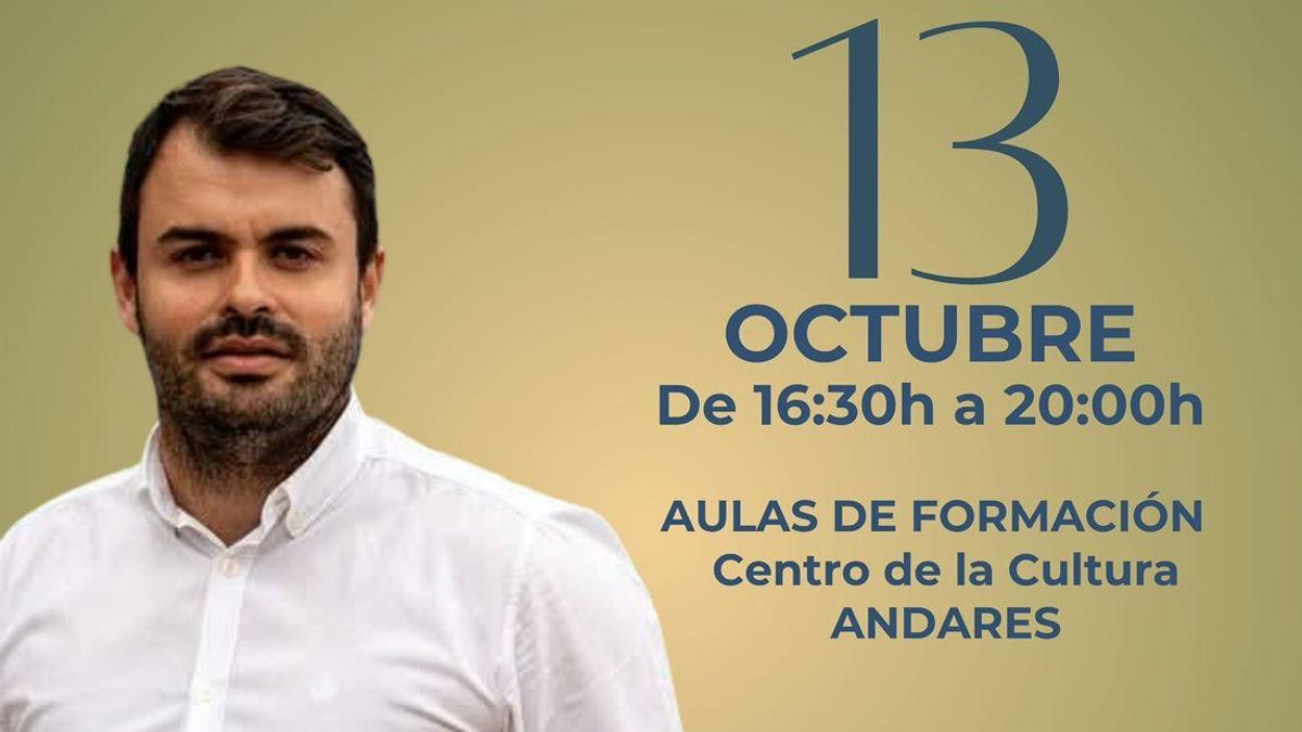 Imagen del cartel del taller de oratoria en Villa de Mazo impartido por Ayoze Pérez Francisco.