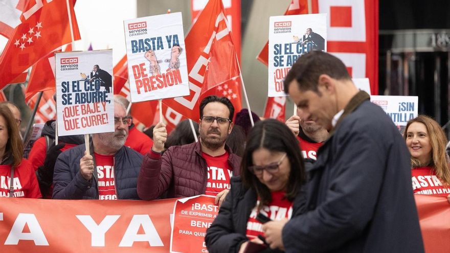 Los sindicatos de Caixabank convocan huelga el próximo 27 de marzo por la "elevada presión" sobre sus trabajadores