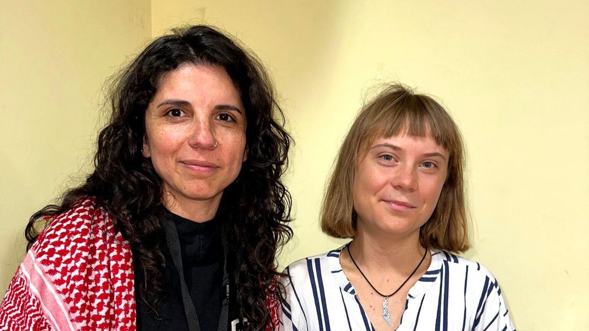 Celeste Fierro con Greta Thunberg.
