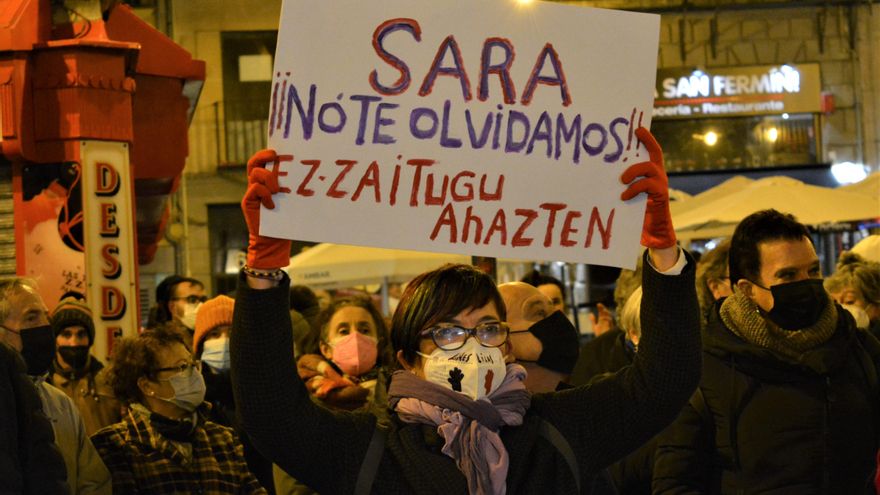 Concentración en Pamplona en repulsa al crimen machista de Sara Pina