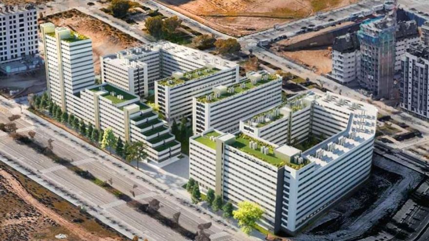 El gran desembarco del alquiler temporal en Valdebebas: 3.500 pisos en suelos terciarios vendidos por Almeida y Merlin