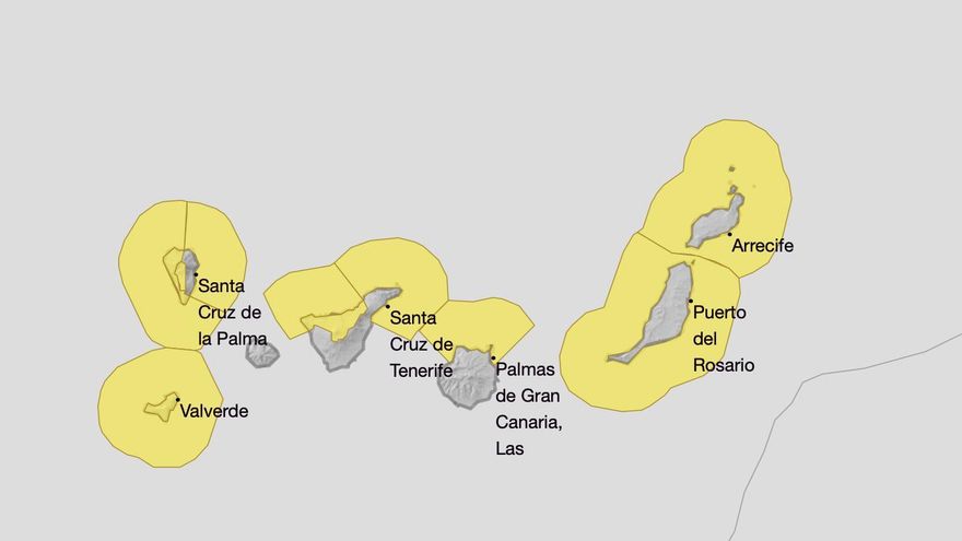 Viento, oleaje y lluvias ponen en aviso amarillo a Canarias a partir de este lunes