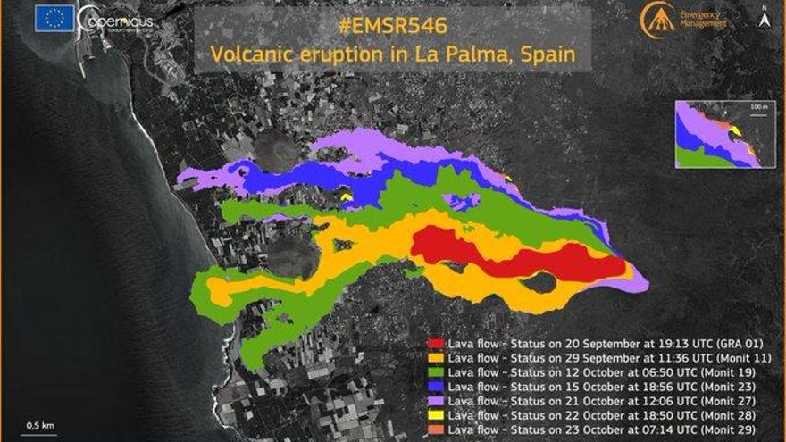 La lava del volcán de La Palma cubre 891 hectáreas y destruye 2.143 edificaciones