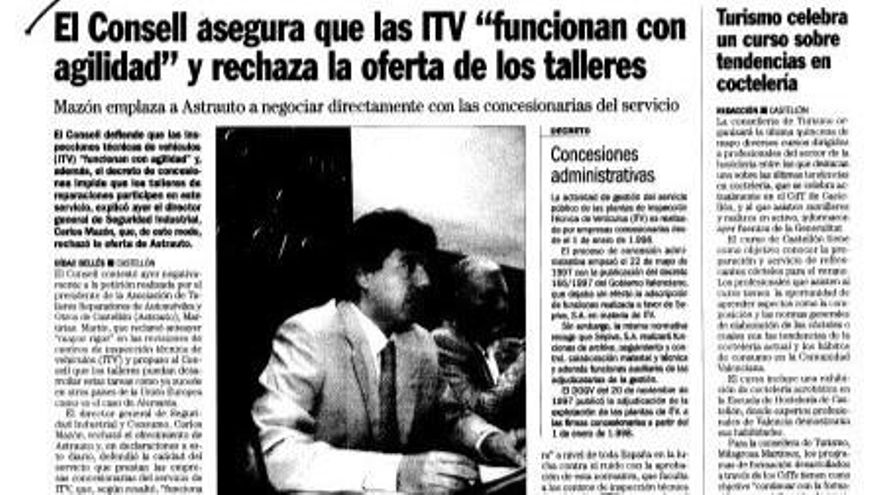 Mazón gestionaba el control de las ITV en la Generalitat Valenciana cuando la trama de Zaplana dio el pelotazo