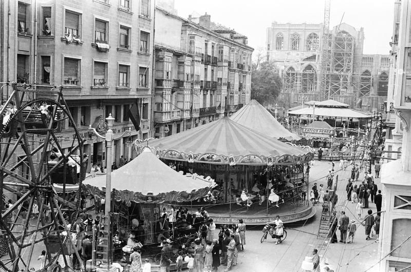 Las barracas, en el Prado, en 1955