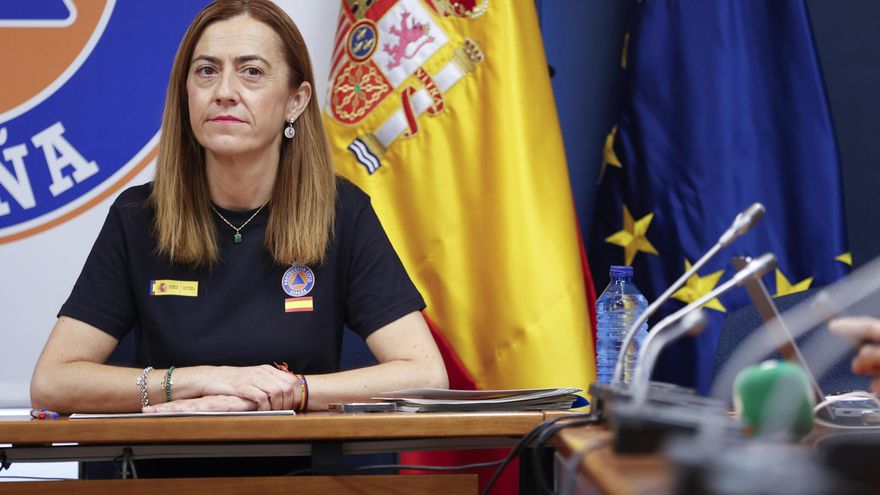 La directora general de Protección Civil, Virginia Barcones, comparece tras la reunión del Comité Estatal de Coordinación (CECOD) contra incendios.