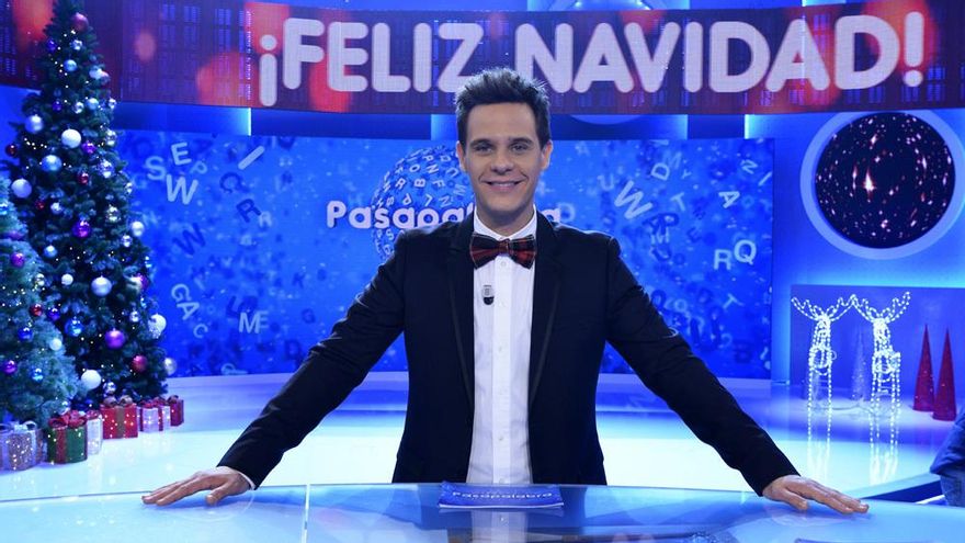 Imagen de Christian Gálvez en el espacial navideño de Pasapalabra