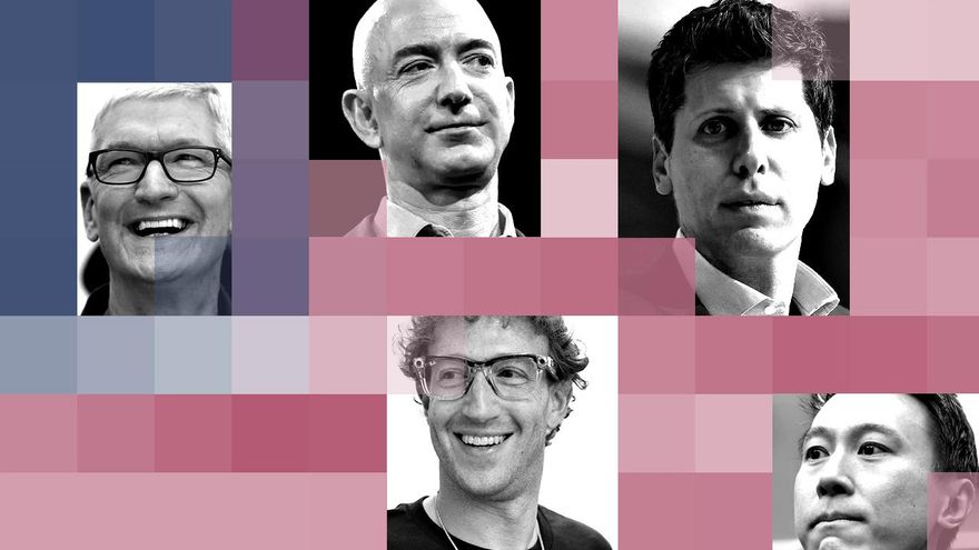 Zuckerberg, Bezos, Altman, Shou Zi Chew, Cook, Pichai: quién es quién en la corte tecnológica de Trump y Musk