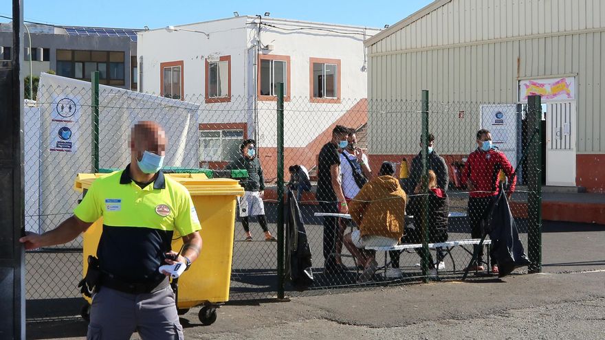 Campamento para migrantes en La Isleta, en Gran Canaria