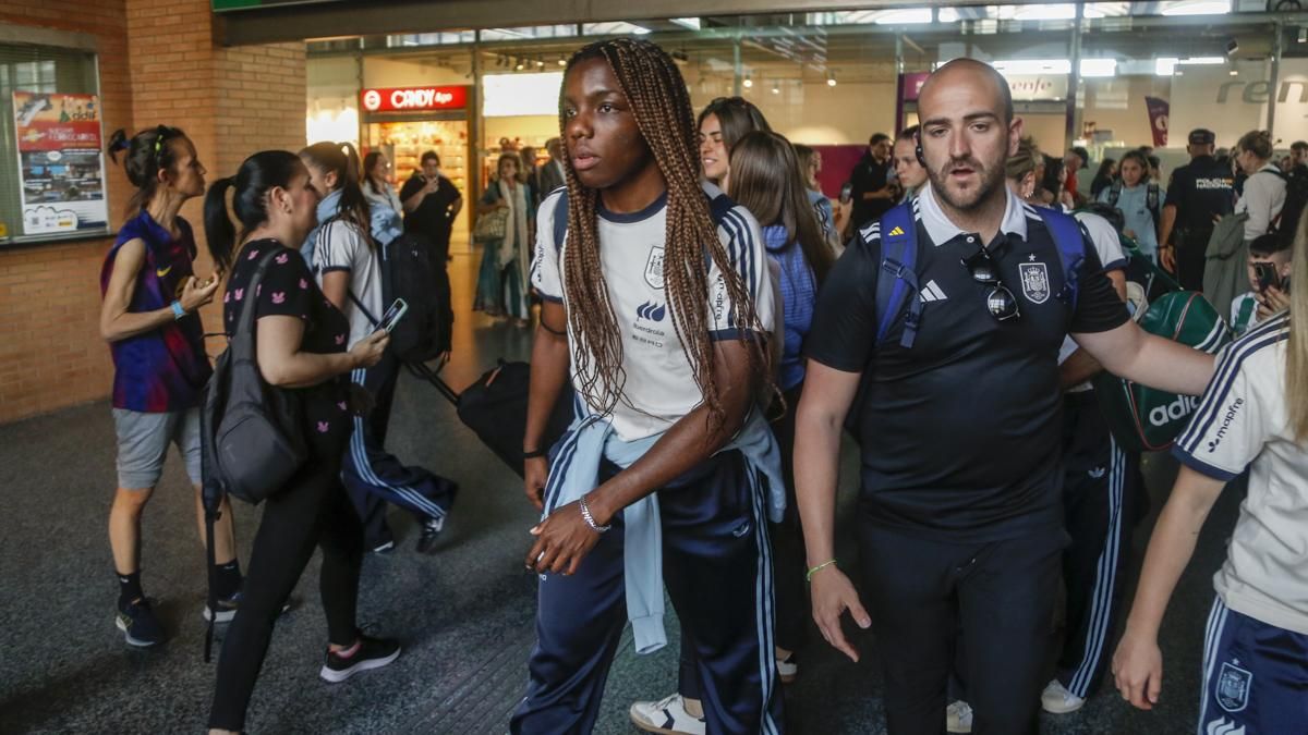 Llegada a Córdoba de la Selección Española de Fútbol Femenina