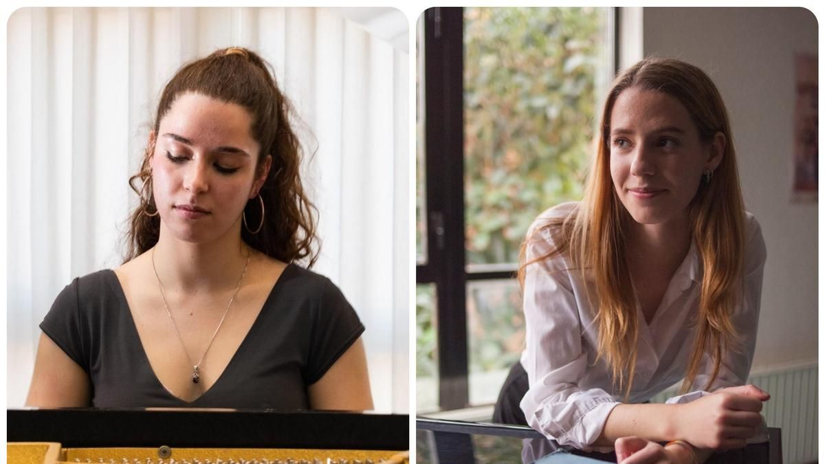 Las pianistas Eva Gironés y Valeria Fernández, este viernes en concierto en la Sala Eutherpe de León