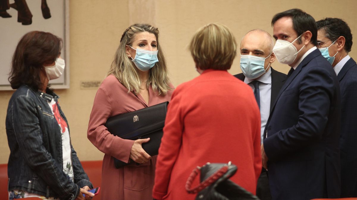 Imagen de archivo de la ministra de Trabajo y Economía Social, Yolanda Díaz, en la Comisión de Trabajo en el Congreso.