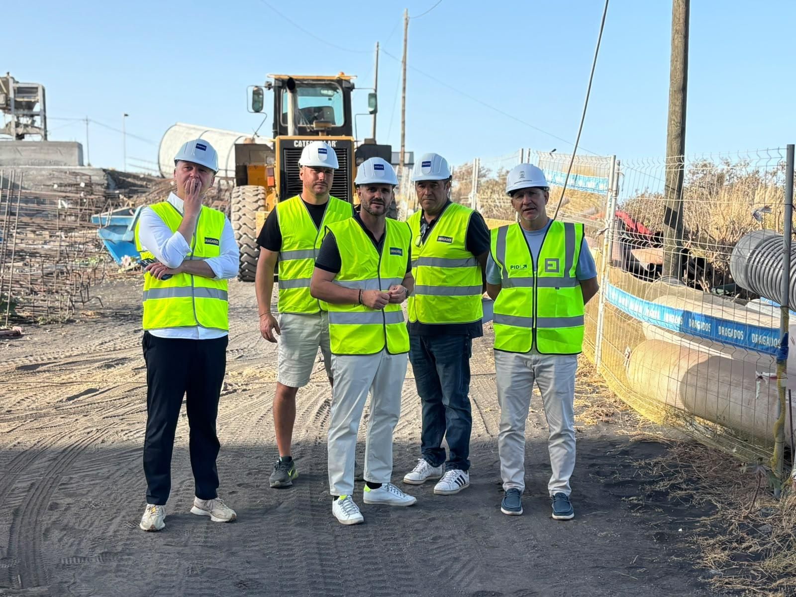 Visita a las obras del Complejo Deportivo.