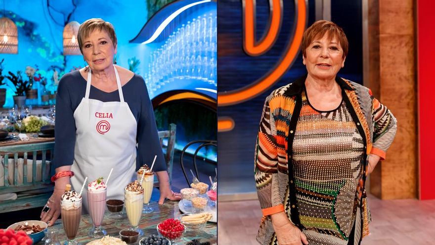 Celia Villalobos, en su foto promocional y en la presentación