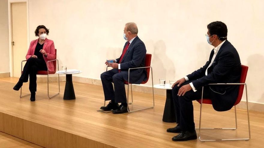 La presidenta del Pacto de Toledo, Magdalena Valerio, durante su participación en el Foro Next