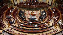Hemiciclo del Congreso en el debate de la quinta prórroga del estado de alarma