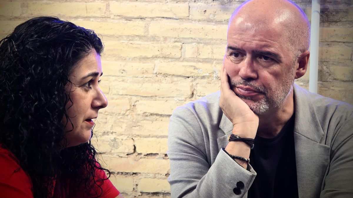 Ana García Alcolea y Unai Sordo, durante la entrevista.
