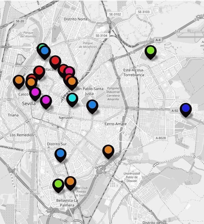 Mapa de los videotestimonios ya publicados en la iniciativa