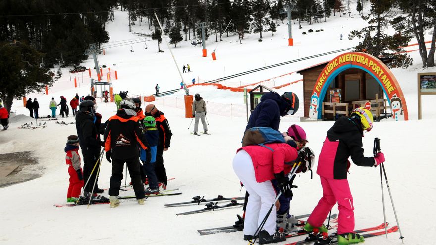 Esquiadores en la estación de Port Ainé, el pasado 7 de enero.