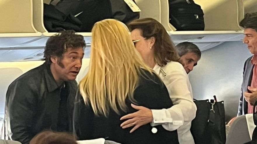 En pleno vuelo, Milei dijo que va a Davos a "plantar las ideas de la libertad en un foro contaminado por la agenda socialista 2030"