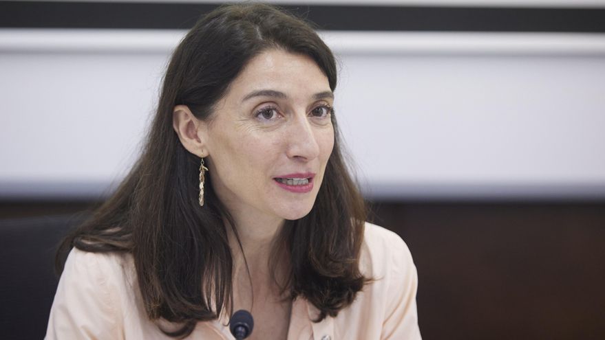 La ministra de Justicia, Pilar Llop, durante el acto oficial de inauguración del curso de verano 'Mujeres y justicia' en la sede de la UPO en Carmona, a 4 de julio de 2022 en Sevilla (Andalucía, España)