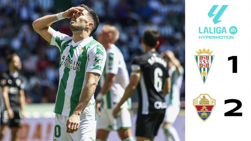 El Córdoba CF cae ante el Elche CF en un final cruel
