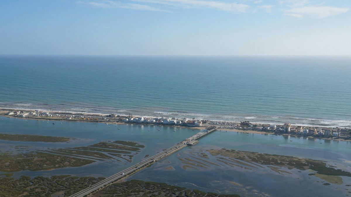 Vista aérea de Ría Formosa.