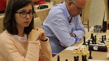 Inés Prado, durante una competición