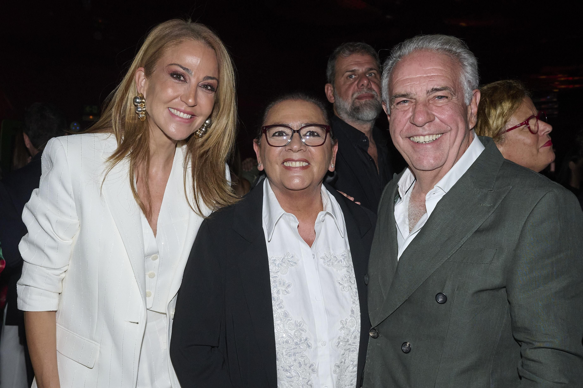 Beatriz Archidona, María del Monte y Carlo Boserman en la fiesta 25 aniversario de verTele