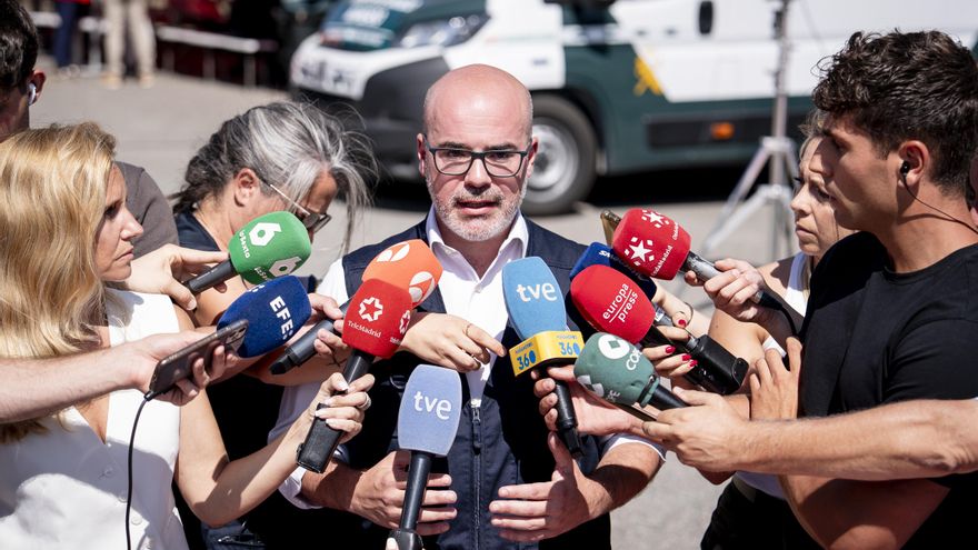 El delegado del Gobierno en la Comunidad de Madrid, este domingo en Navalcarnero.