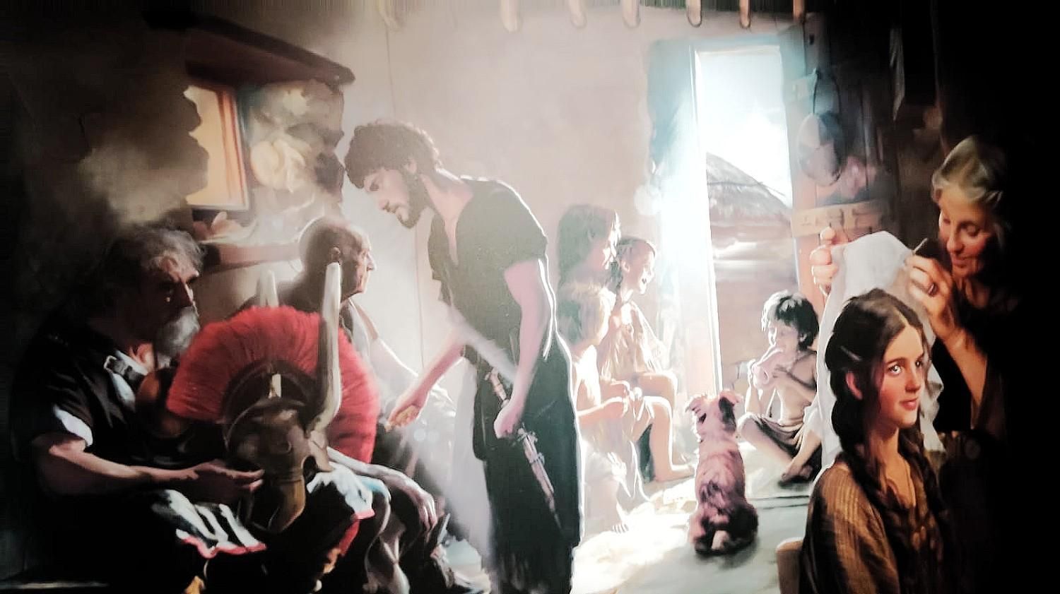 Ilustración de Esperanza Martín para la exposición 'Alas para la Guerra' de los cascos íberos de Aratis en el Museo Arqueológico Nacional (MAN).