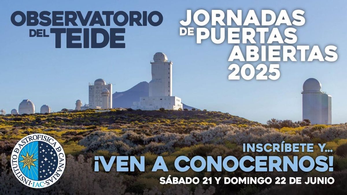 Cartel de las jornadas de puertas abiertas en Izaña.