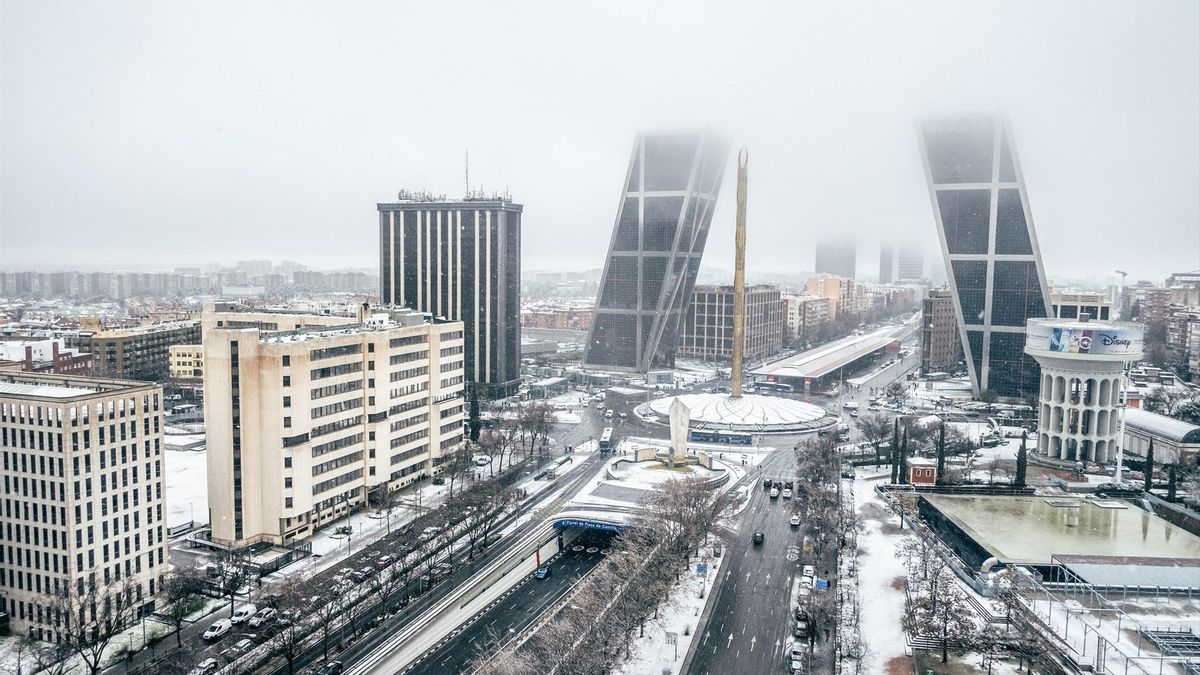 Madrid durante el temporal, a 28 de enero de 2026.