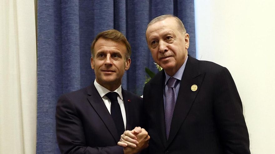 Macron y Erdogan, en una reunión bilateral el pasado mes de octubre.