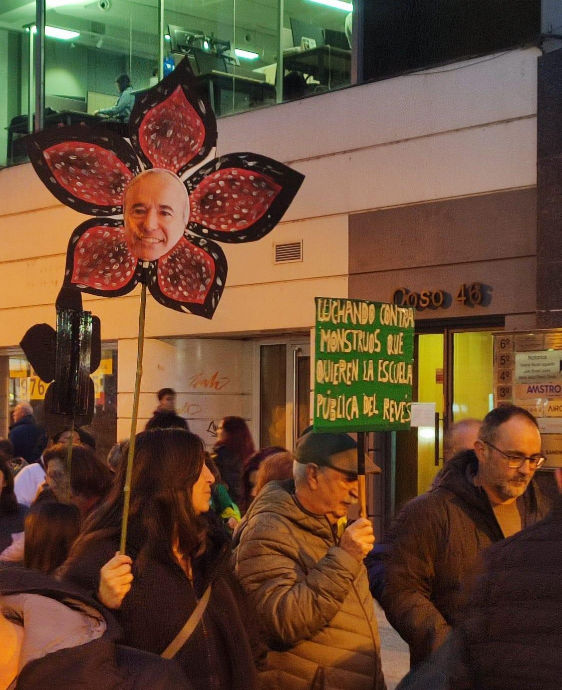 Imagen de la manifestación a la altura del Coso