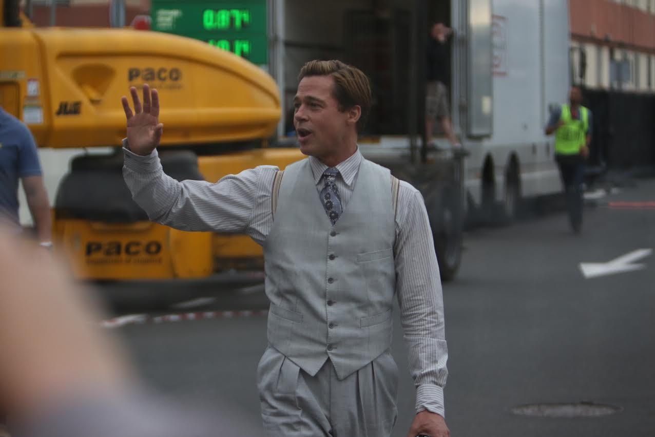 Brad Pitt, en la Plaza de Manuel Becerra. (ALEJANDRO RAMOS)