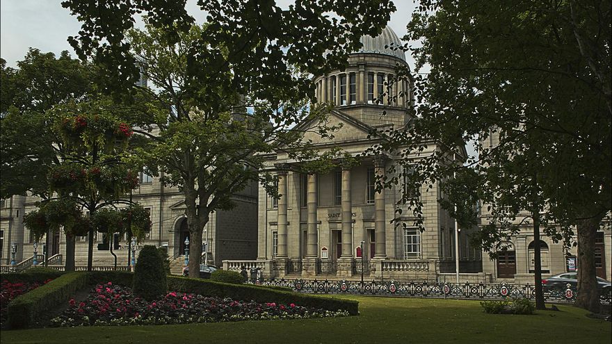Calles de Aberdeen, la capital petrolera de Escocia.