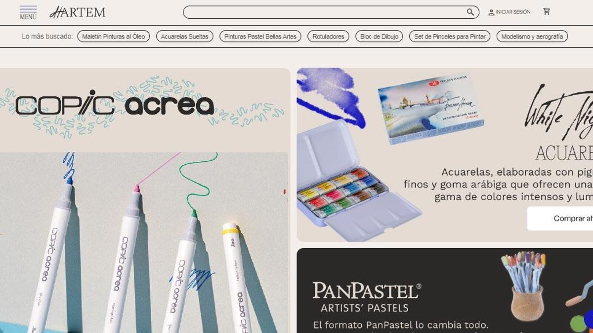 La página web de Hartem, la tienda física de Creators Co.